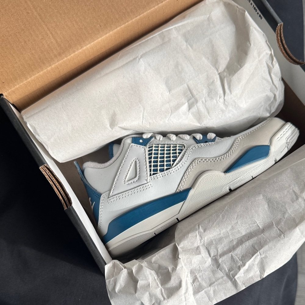 Jordan Retro White and Blue Sneakers